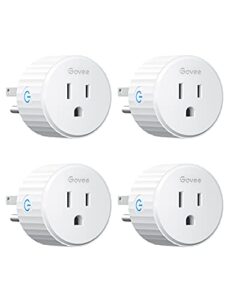 govee smart plug, wifi plugs work with alexa & google assistant, smart outlet with timer & group controller, wifi outlet for home, no hub required, etl & fcc certified, 2.4g wifi only, 4 pack