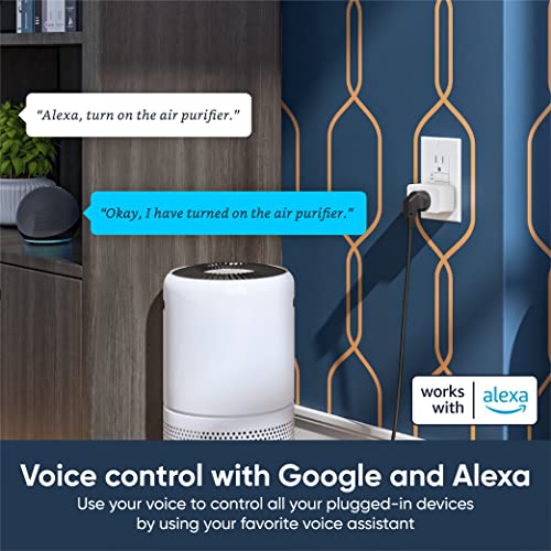 Wyze Plug, 2.4GHz WiFi Smart Plug, Works with Alexa, Google Assistant, IFTTT, No Hub Required, Two-Pack, White