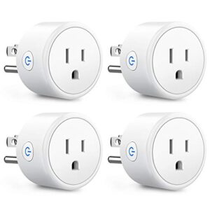aoycocr smart plugs that work with alexa echo google home for voice control, smart home mini wifi outlet with timer remote control function, no hub required, etl fcc listed 4 pack, 2.4ghz network
