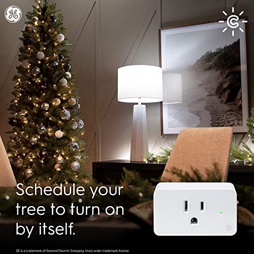 GE CYNC Indoor Smart Plug, Bluetooth and Wi-Fi Outlet Socket, Works with Alexa and Google Home (1 Pack)