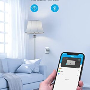 Govee Smart Plug, WiFi Bluetooth Outlets 4 Pack Work with Alexa and Google Assistant, 15A WiFi Plugs with Multiple Timers, Govee Home APP Group Control Remotely, No Hub Required, ETL&FCC Certified