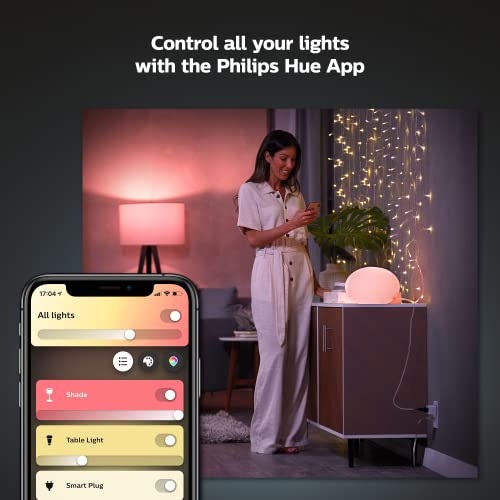 Philips Hue Smart Plug, Instantly Makes Any Plug Smart and Controllable with Hue App, Works with Alexa, Apple HomeKit and Google Assistant, Bluetooth Compatible, 1-Pack, White