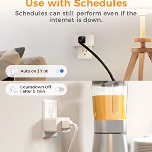 Smart Plug WiFi Outlet Work with Apple HomeKit, Siri, Alexa, Google Home, Refoss Smart Socket with Timer Function, Remote Control, No Hub Required, 15A, 2 Pack