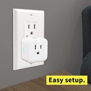 Minoston Z-Wave Plus Outlet, Mini Plug in Socket, 15A, Z-Wave Hub Required, Built-in Repeater/Range Extender, Work with SmartThings, Wink, Alexa, Google Assistant, FCC & ETL Listed(MP21Z)