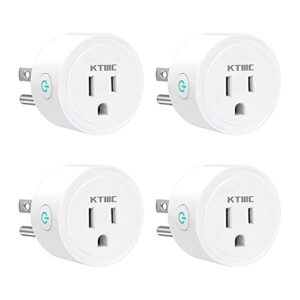 smart plug 4 packs, ktmc mini wifi outlet compatible with alexa, google home, no hub required, remote control your home appliances from anywhere, etl certified