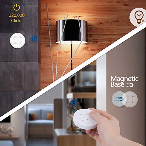 LoraTap Mini Remote Control Outlet Plug Adapter with Remote, 656ft Range Wireless Light Switch for Household Appliances, No Hub Required, 10A/1100W, White, 2 Years Warranty (One Remote + 2 Outlets)