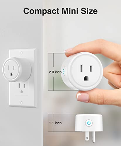 Mini Smart Plug, GHome Wi-Fi Outlet Works with Alexa and Google Home, Smart Sockets Remote Control with Surge Protector Timer Schedule Function,ETL FCC Certified,1 Pack