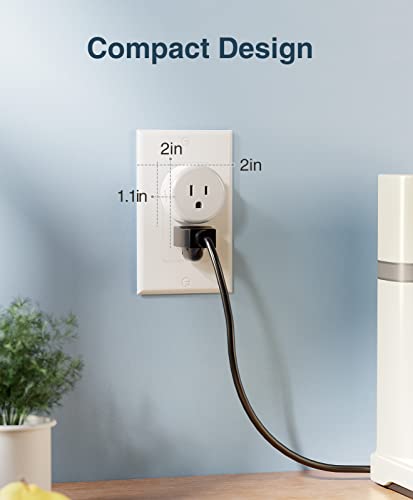 Mini Smart Plug, WISEBOT WiFi Plug Surge Protector Works with Alexa and Google Home, Plug-in Outlet Socket APP Control, Timer Function, ETL FCC Listed, No Hub Required, 2.4GHz WiFi Only, 10A/1200W