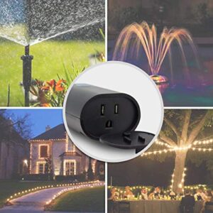 Minoston Z-Wave Plus Smart Plug, Outdoor On/Off Outlet Switch, ZWave Hub Required, Weather-Resistant, Built-in Repeater, Work with SmartThings, Wink, Alexa, Black(MP22Z)