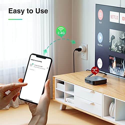 Beantech Smart Plug, WiFi Outlet Socket Compatible with Alexa Google Home, No Hub Required Surge Protection Plug, ETL Certified FCC Listed 120V 10A 2.4 GHz Wi-Fi Smart Outlet with Timer, 4 Pack