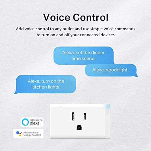 Kasa Smart Plug by TP-Link, Smart Home Wi-Fi Outlet Works with Alexa, Echo, Google Home & IFTTT, No Hub Required, Remote Control, 15 Amp, UL Certified, 1-Pack(HS103) , WHITE