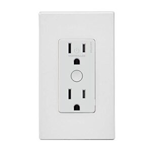 leviton zw15r-1bw decora smart tamper-resistant outlet with z-wave technology, 1 pack, white