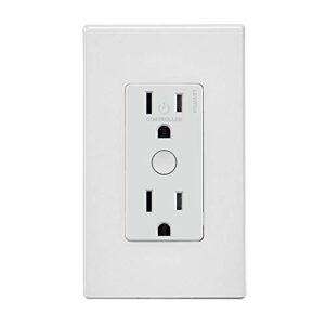 Leviton ZW15R-1BW Decora Smart Tamper-Resistant Outlet with Z-Wave Technology, 1 Pack, White