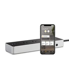 eve energy strip – apple homekit smart home triple outlet & power meter with built-in schedules & switches