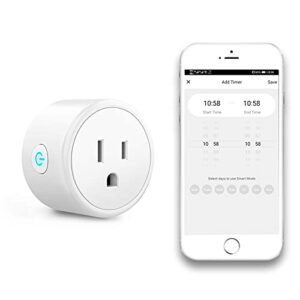 frankever mini smart plug,wifi outlet works with alexa google assistant, no hub required, etl and fcc listed only 2.4ghz wifi enabled remote control wifi smart socket