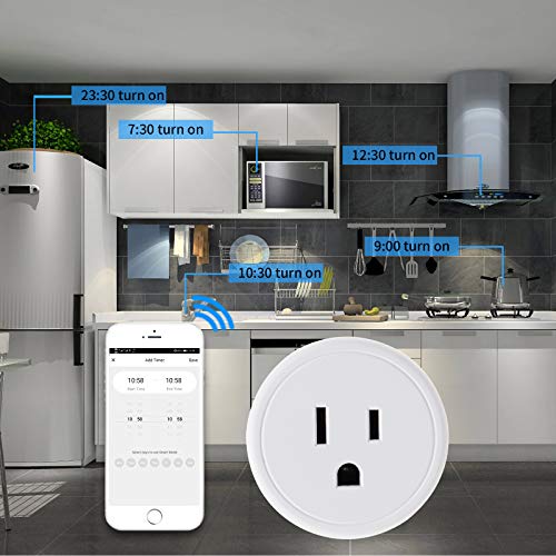 FRANKEVER Mini Smart Plug,WiFi Outlet Works with Alexa Google Assistant, No Hub Required, ETL and FCC Listed Only 2.4GHz WiFi Enabled Remote Control WiFi Smart Socket