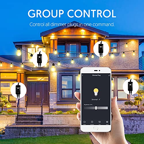 Smart Plugs That Work with Alexa Google Home Siri, Wireless 2.4G WiFi Outlet Controlled by Smart Life Tuya Avatar Controls APP, 10A Mini Socket Enchufe Inteligente with Timer, Dimmer, 1 Pack