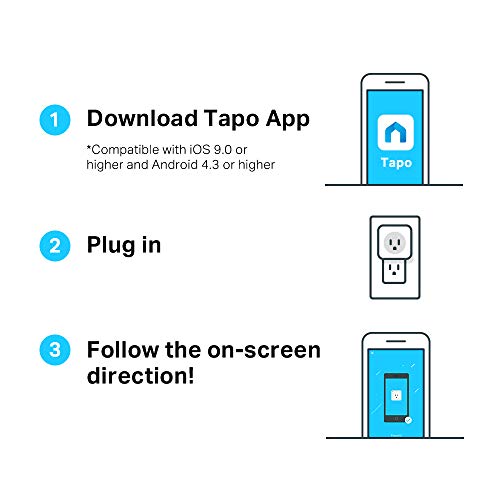 TP-Link Tapo Smart Plug Mini, Smart Home Wifi Outlet Works with Alexa Echo & Google Home, No Hub Required, New Tapo APP Needed (P100 2-pack)