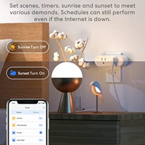 Smart Plug, Meross WiFi Dual Smart Outlet Supports Apple HomeKit, Siri, Alexa, Google Assistant & SmartThings, Voice & Remote Control, 10A, Timer, No Hub Required, 2.4GHz WiFi Only, 1 Pack