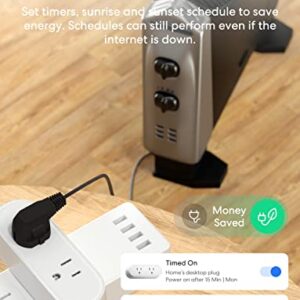 Smart Plug, Meross WiFi Dual Smart Outlet Supports Apple HomeKit, Siri, Alexa, Google Assistant & SmartThings, Voice & Remote Control, 10A, Timer, No Hub Required, 2.4GHz WiFi Only, 1 Pack