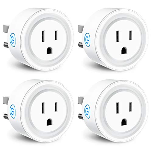 Smart Plug 4Pack, WiFi Plugs Compatible with Alexa & Google Assistant, Smart Outlet with Timer Schedule, WiFi Socket for Home, No Hub Required, FCC Certified, 2.4G WiFi Only