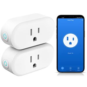 crestin smart plug mini wifi outlet with app control & timer function, smart plugs work with alexa & google assitant, 15a smart socket no hub required, etl & fcc certified(2.4ghz only, 2 pack