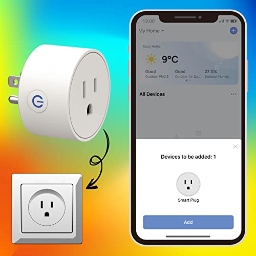 belinkon Mini WiFi Smart Plug, Wi-Fi Outlets for Smart Home with Timer Function, Remote Control from Anywhere, Works with Alexa, Google Home, Smart Life Tuya APP, ETL/FCC/Rohs Listed Socket (4 Pack)