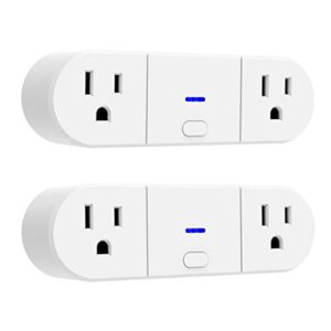 ultrapro smart plug, wi-fi, 2 outlets, works with alexa, echo & google home, no hub required, app controlled, etl certified, 2 pack, 51403