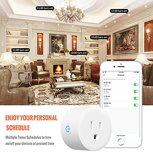 Smart Plugs, WIFI Outlet Timer Socket Sets, Remote Control Gadgets, Alexa, Google Home Voice Control, 2.4GHZ Network Outlet Extender, ETL Certified, Cool Stuff for Your Room, Pack of (6)