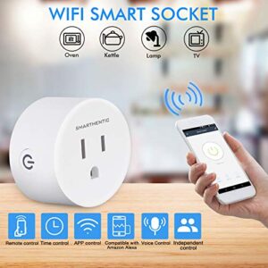 Smart Plugs, WIFI Outlet Timer Socket Sets, Remote Control Gadgets, Alexa, Google Home Voice Control, 2.4GHZ Network Outlet Extender, ETL Certified, Cool Stuff for Your Room, Pack of (6)