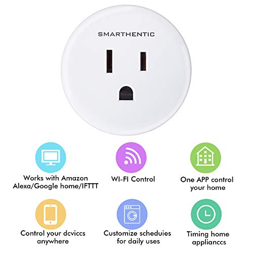 Smart Plugs, WIFI Outlet Timer Socket Sets, Remote Control Gadgets, Alexa, Google Home Voice Control, 2.4GHZ Network Outlet Extender, ETL Certified, Cool Stuff for Your Room, Pack of (6)