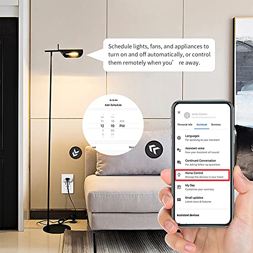 UCOMEN Smart Plug WiFi Outlet Mini Wall Charger Work with Alexa, Echo and Google Home &IFTTT, Night Light， Remote Control, Timer Function，4 Pack