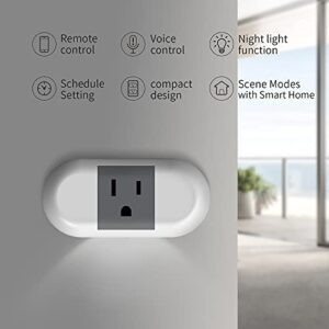 UCOMEN Smart Plug WiFi Outlet Mini Wall Charger Work with Alexa, Echo and Google Home &IFTTT, Night Light， Remote Control, Timer Function，4 Pack