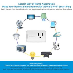 VIEWISE Smart Plug Mini, Wi-Fi Switch Outlet Socket, No Hub Required, Works with Alexa, Control Your Devices from Anywhere, Mini Size, Amazon Echo Voice Control (1 Pack)