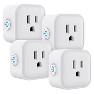 ultrapro smart plug wifi outlet works with alexa, echo & google home, no hub required, app controlled, etl certified 4 pack, 51411