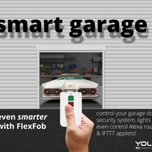 Garage Door Kit, YoLink 1/4 Mile World's Longest Range Garage Door Sensor and Controller Compatible with Alexa IFTTT, Garage Door Opener App Remote Control Open Close Notification, YoLink Hub Required