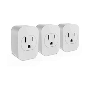 eco4life smart outlet, mini wifi plug, work with alexa, google home, no hub needed, app remote control, set timer, ul certified (3 pack)