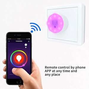 WiFi Smart Plug with Socket tuya Smart Life app Remote Control Outlet Compatible with Alexa and Google Home dimmable RGB LED Night Light