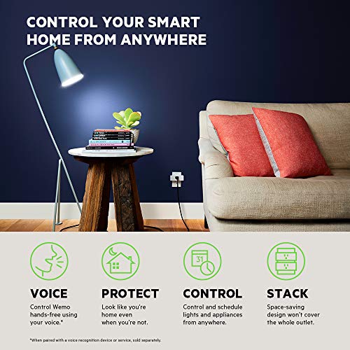 Wemo Mini Smart Plug Compatible with Alexa, Google Assistant & Apple HomeKit, 5-pack (Certified Refurbished)