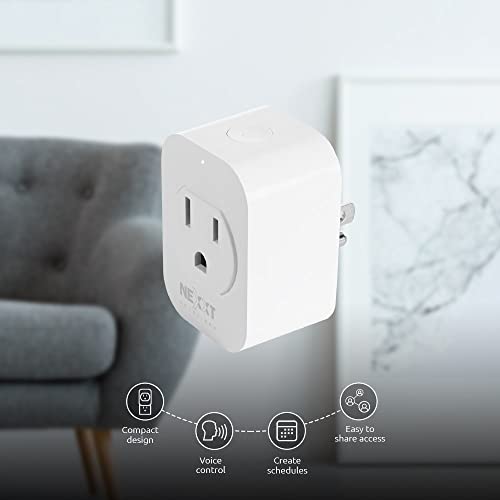 Nexxt Solutions Smart Plug – Indoor WiFi Plug Compatible with Alexa and Google Home – Remote Control Smart Outlet Plug for Home Appliances – No Hub Required – Voice Command and Timer Function
