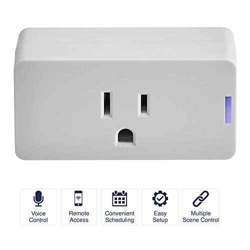NSi Industries TORK WFIP1 Smart Plug - Indoor Standard Wi-Fi 3-Prong Single Outlet Plug - Compatible with Alexa and Google Assistant - Remote Access with Smartphone/Tablet App - No Hub Required