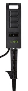 wion 50053 outdoor wi-fi plug-in yard stake with smartphone or tablet automation for up to 12 devices; 3 grounded outlets and 6 foot cord