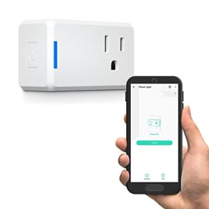 smart plug, lora enabled yolink plug smart home mini outlet compatible with alexa & google assistant, remote control home appliances from anywhere, etl certified, yolink hub required (plug mini)