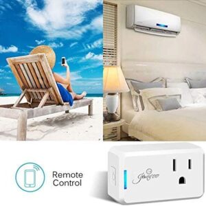 2pack Smart Plug Socket Mini Outlet with Schedule,Remote Control your Devices,Occupies Only One Socket, Compatible with Alexa Echo Google Home Assistant, christmas light socket Timing Function