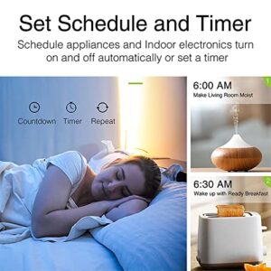 2pack Smart Plug Socket Mini Outlet with Schedule,Remote Control your Devices,Occupies Only One Socket, Compatible with Alexa Echo Google Home Assistant, christmas light socket Timing Function