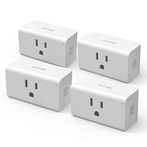 tenda beli smart plug sp3-mini smart home wifi outlet | works with alexa echo dot & google assisstant | voice or app remote control | etl/fcc listed | no hub required,white,4-pack