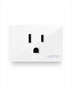 wemo smart plug (simple setup smart outlet for smart home, control lights and devices remotely works w/alexa, google assistant, apple homekit)(pack of 1)