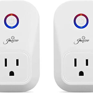 Mini Smart Plug,WiFi Outlet Socket Remote Control,Compatible with Alexa and Google Home,10Amp,Overload Protection,No Hub Required,ETL Listed,FCC Certified （2 Pack）