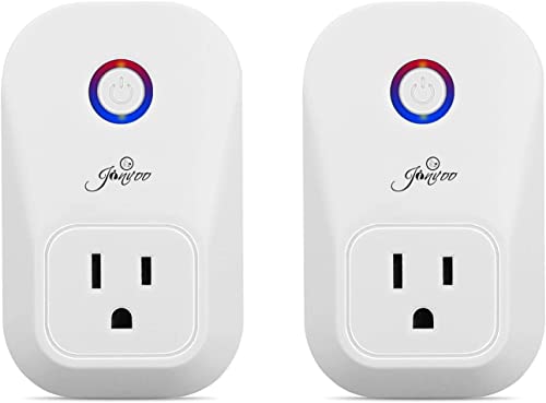 Mini Smart Plug,WiFi Outlet Socket Remote Control,Compatible with Alexa and Google Home,10Amp,Overload Protection,No Hub Required,ETL Listed,FCC Certified （2 Pack）