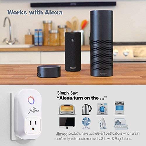 Mini Smart Plug,WiFi Outlet Socket Remote Control,Compatible with Alexa and Google Home,10Amp,Overload Protection,No Hub Required,ETL Listed,FCC Certified （2 Pack）